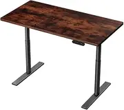 [Artiss] Electric Laptop Standing Desk Height Adjustable Sit Stand Desks 120cm X 60cm Desktop Table Office Study Computer Workstation (Brown Top + Black Frame) Dual Motor Whole Piece Monitor Riser