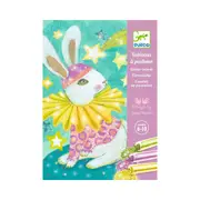 12pc Djeco Carnival Of The Animals Glitter Boards DIY Art Craft Kit Kids 6y+