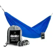 Coalatree Triple Stitched Packable Loafer Hammock SG8 Blue/Grey 106"X55" NWT