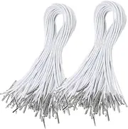 Generic 200pcs Barbed Elastic Cords with Metal Ends Lightweight Stretch Band for Masks Crafts Bookbinding and DIY Projects Durable Flexible Easy to Use