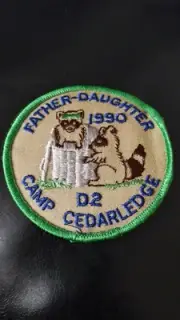 Vintage 1990 GSA Girl Scouts Of America Patch Camp Cedar Ledge