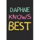 Daphne Knows Best: Lined Journal, 120 Pages, 6 x 9, Daphne Personalized Name Notebook Gift Idea, Black Matte Finish (Daphne Knows Best Jo