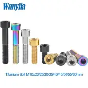 Titanium Bolts M10 Socket Cap Hex Head Screw Length 20 25 30 35 40 45 50 55 60mm