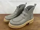 NEW Hunter Refined Stitch Grey Heron Loafer Boots Women Size 5