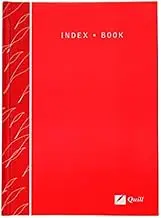 Quill, Index Book, 70gsm, A5, 160 Pages, Red