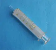 2pcs 100ml Glass Syringe Large Diameter Injector Glass Sampler