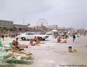 A Crowded Beach, Jacksonville, Florida - 1973 - Vintage Photo Print