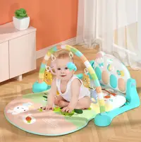 在飛比找樂天市場購物網優惠-玩樂墊 嬰兒玩具 樂器 貝恩施嬰兒腳踏琴鋼琴健身架器新生兒寶