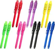 ZDY Invisible Ink Spy Pen With Light Magic Marker for Secret Messages - Kids Party, Christmas, Halloween, Easter Goodies Bags Toy - 14Pcs