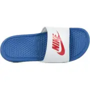 NWT NIKE Mens Benassi JDI Slide, Blue/Red/White-Size 13