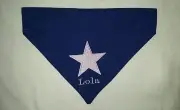 CUSTOM PERSONALIZE DALLAS COWBOYS DOG PUPPY COLLAR BANDANA LARGE OR MEDIUM