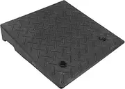 Portable Rubber Threshold Ramp, 19.7 X 19.7 X 3.9in Driveway Curb Ramp with Hollow Grid Design, Heavy Duty Driveway Ramps with Stable Grid Structure for Cars, Bikes, Motorcycles