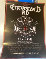 Official Australian Tour Poster Entombed A.D May 2017 30 x 42 cm