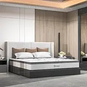 Dreamz Spring Mattress Pocket Bed HD Foam Medium Firm Coil Bedding Tight Top King Single 25CM (15Yrs Warranty)