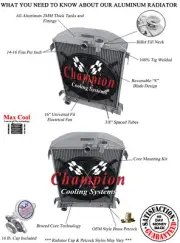 RC Champion 3 Row Radiator Ford Configuration W/ 16" Fan for 1932 Ford High Boy (for: Ford)