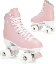 Serena Women's Roller Skates Size 36-41 EU Adjustable Size ABEC-3 Aluminium Chassis Leather Shaft Toe Protection Braking Safe Precise Adjustment of Wheels 82A