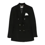 [Elisabetta Franchi] Elisabetta Franchi Double-breasted Golden-button Blazer 42 IT BLACK