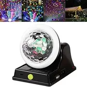 Solar Charging Colorful Magic Ball RGB Atmosphere Light, Multi Colors LED Atmosphere Disco Stage Light, Solar Color Spot Lights for Garden, Party, Wedding, Xmas, Outdoor/Indoor Decorations(Black)
