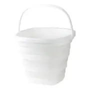 PEARL METAL Folding Bucket Square White