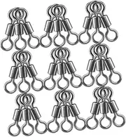 Bass Fishing Swivels Connectors Pieces Rolling Barrel Swivels Copper Fishing Tackle for Trolling