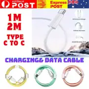 Colorful Braided USB-C to type-C Cable 1M/2M for Samsung & MacBook Charging/Data