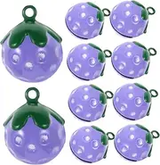 Strawberry Pattern Bell Pendant Pet Collar Bells Earring Making Charms Bracelet Making Charm