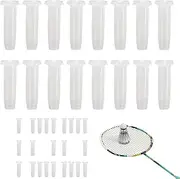 Racket String Protector - 100X Badminton Guard Tube | Transparent White Eyelet, Nylon Protective Tube for Repair