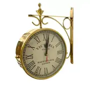 handmade Victoria Station Double Sided Railway Clock Wall Clock Home Clock gifts