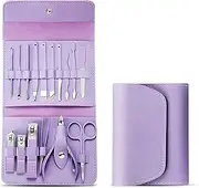 Gleva Manicure Set Nail Clipper Kit - 16 Pieces Stainless Steel Manicure Kit - Nail Care Tools for Hand & Feet - Nail Clippers Pedicure Professional Grooming Kits for Facial Care, Hand Care, Foot Care