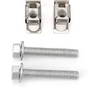 2 Pack Exhaust Manifold Flange Bolts U Nuts Hardware Kit 03442 for Dodge Dakota 2004-2010 for Ram 1500 2011-2024 for Jeep Wrangler 2007-2012 6036734AA 6036684AA