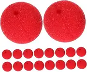 FELTECHELECTR 30pcs Red Clown Nose Foam Balls Halloween Dress Up Accessories for Adults for Carnival Parties Cosplay Events Circus Themes Easy to Color