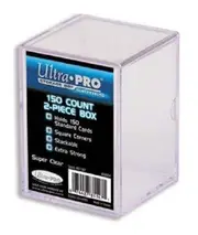 Ultra Pro 150 Count 2-Piece Clear Storage Box x2