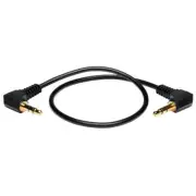 1Ft 3.5mm Stereo Audio Cable 90 Degree Right Angle Plugs for Car Home Phones