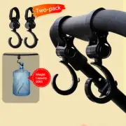 2pcs Stroller Hook Multi Purpose Hooks Hanger for Baby Diaper Bags Rotate 360