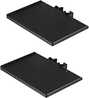 GAROZATION 2pcs Microphone Storage Tray Black Abs Mic Cable Holder Metal Mic Storage Stand Tray