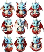 Dragon Egg Hangings Ornament | Cute Ornaments for Trees - Exquisite Decorations, Funny Dragon Figurines for Desk, Boys, Men Buniq