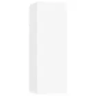 Wall-Mounted Wooden Cabinet TV Storage Display Unit Shelf Rack Cupboard White