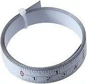Perfk Steel Self Sticky Measuring Tape Tool Accurate Measurement Double Scale for Router Table Saw Sturdy Multifunctional, 2M L to R