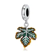 Sterling Silver Maple Leaf Hypoallergenic Dangle Charm