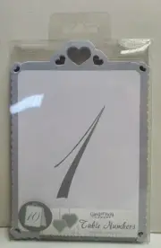Ginger Ray Wedding Love Struck Card Table Numbers 1-12 LS-709 10.8cm x 15.5cm