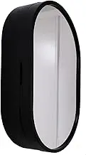 Oval Medicine Cabinet with Wooden Frame, 3 Tier Bathroom Mirror Cabinet, Wall Mounted Storage Organizer for Kitchen Cupboard, Space Saver, Perfect for Small Bathroom, Gold, 50x80x14cm (Black