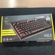 CORSAIR USB-A K63 RED LED-Japanese Keyboard- [CHERRY MX RED Keiswitch adopt