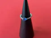 Bomb Party RBP5274 “One Last Kiss” Lab Created Quartz on Rhodium Size 5 Ring NWT