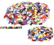 DOMINOLOCITY Wooden Dominoes Set COLORED Domino Blocks 1,100 PCS 11 Colors