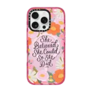 iPhone 16 Pro Impact Case MagSafe Compatible She Believed by Macarena Chomik