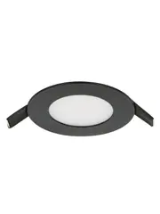Theo LED Recessed Round Cool White 75mm Cut Out Panel Light in Black