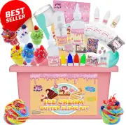 Mini Ice Cream Slime Kit, DIY, Fluffy, Butter Slime, 40+ Pieces, 8-12 Years