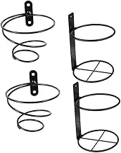 4pcs Metal Wall-mounted Wine Rack Single Bottle Display Sturdy Wine Bottle Rack for Kitchen Dining Bar