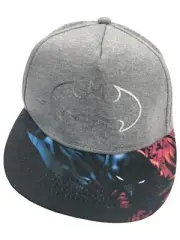 Youth Boys Gray Batman Baseball Cap Snap Back Ball Hat