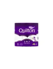 Quilton Classic White 3ply Toilet Tissue 9 Pack x 1